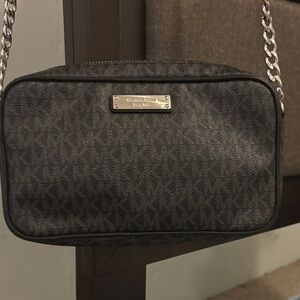 Michael Kors Charcoal Monogram Shoulder Bag
